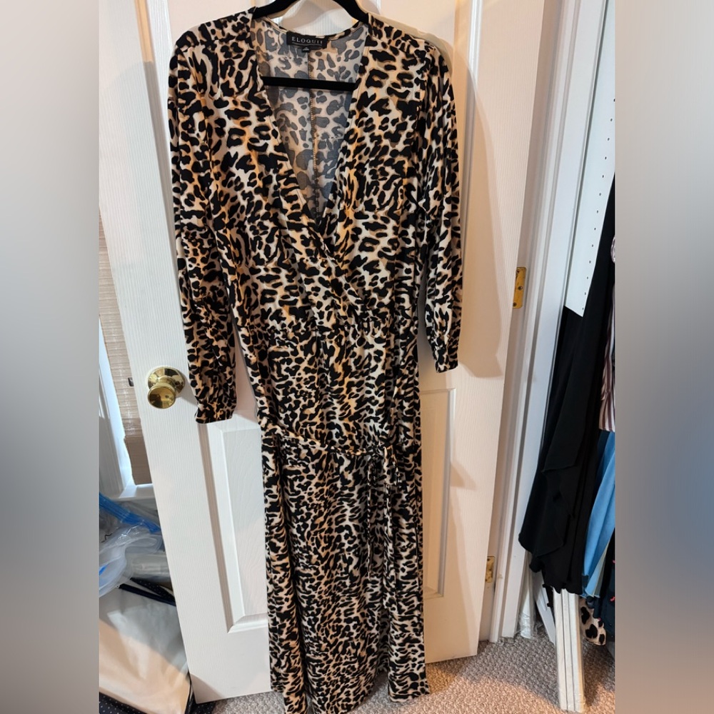 Eloquii Leopard Maxi Dress